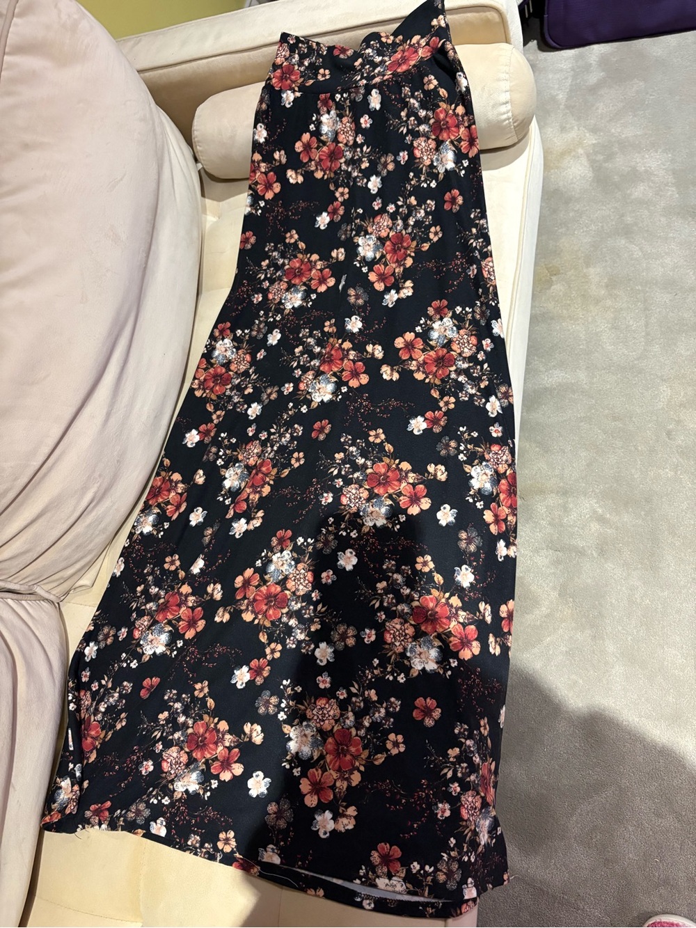 floral maxi skirt